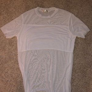 Sheer white tee